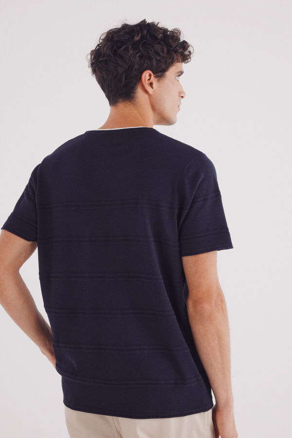 Springfield Camisola manga curta estrutura azul
