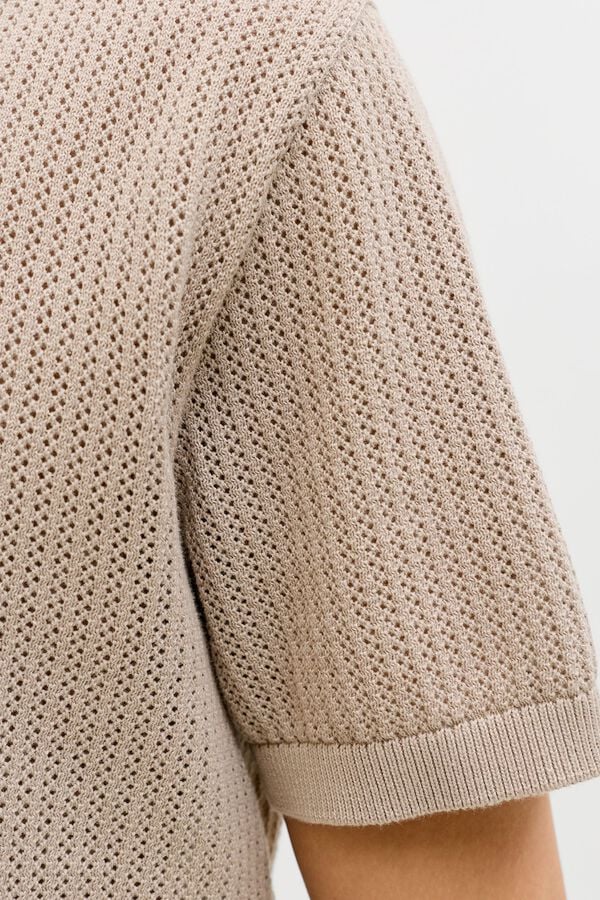 Jack & Jones Polo de malha regular fit cru