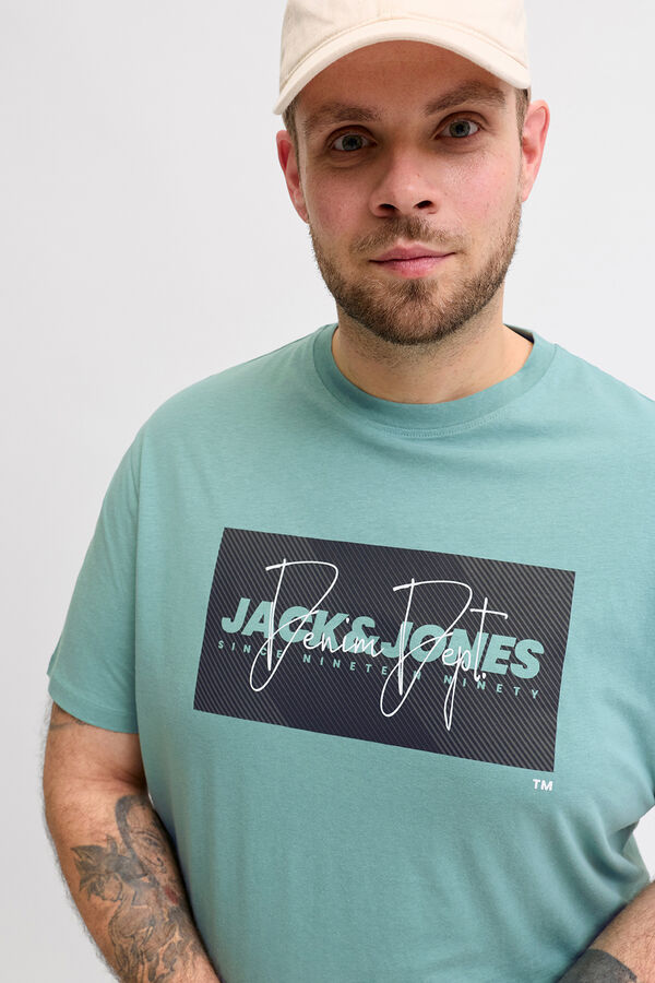 Jack & Jones PLUS T-shirt logo azul