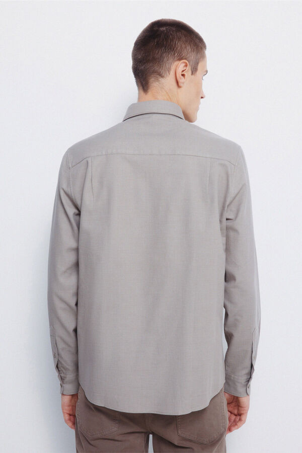 Springfield Camisa social estruturada bicolor cru