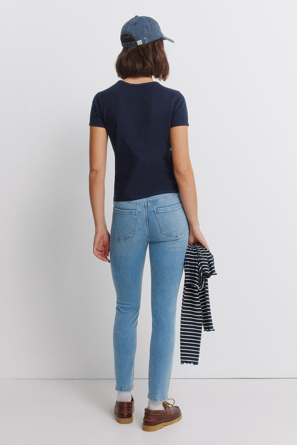 Springfield Cal&ccedil;as jeans slim cropped azul