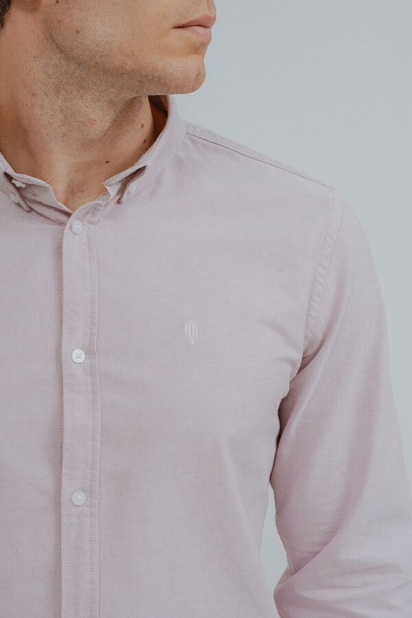 Celopman Camisa oxford vermelho