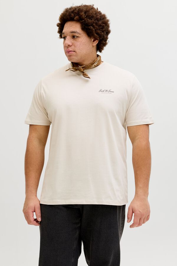 Jack & Jones PLUS T-shirt de manga curta com logo cinzento