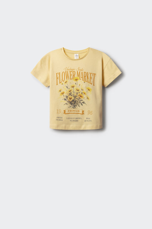 Springfield Kids T-shirt flores menina estampado