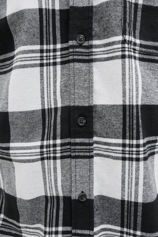 Jack & Jones Camisa xadrez regular fit branco