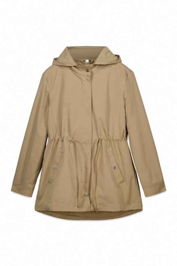 Springfield Parka com capuz repelente &agrave; &aacute;gua camel