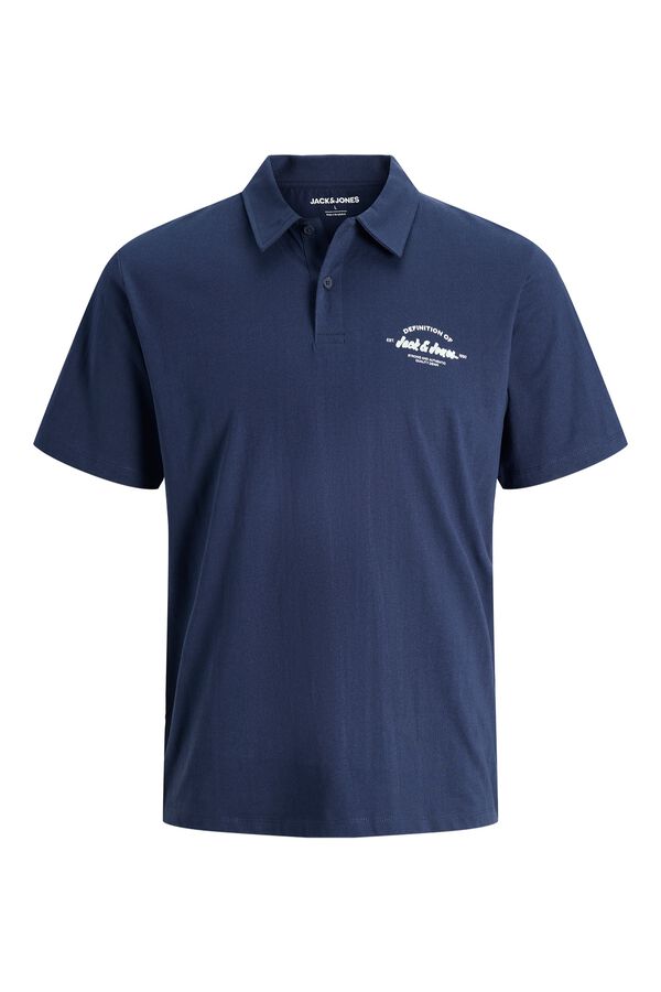 Jack & Jones Polo regular fit em algod&atilde;o azul