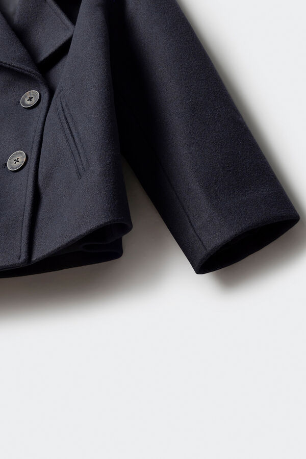 Springfield Kids Sobretudo curto de pano para menina azul