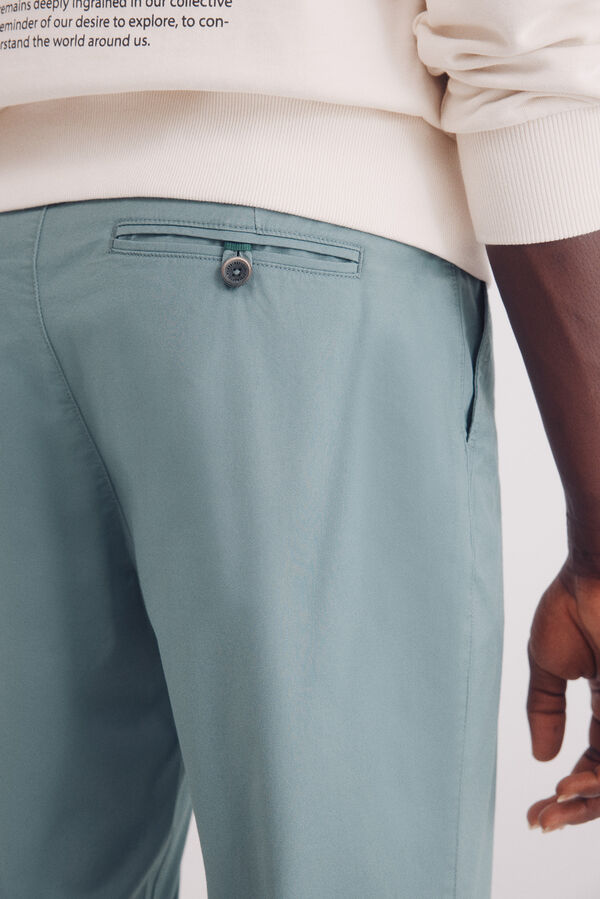 Springfield calças chino slim fit confortáveis azul