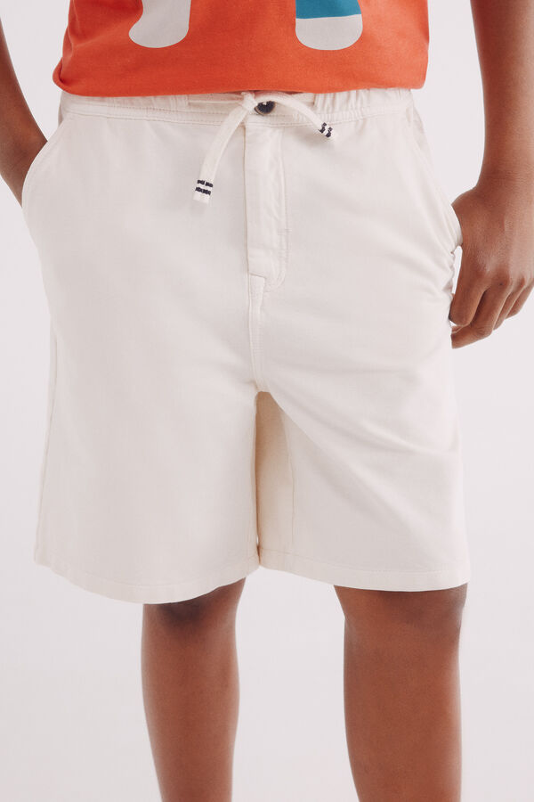 Springfield Kids Shorts calças chino para meninos branco