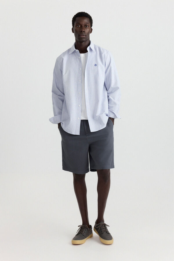 Springfield Camisa oxford &agrave;s riscas azul