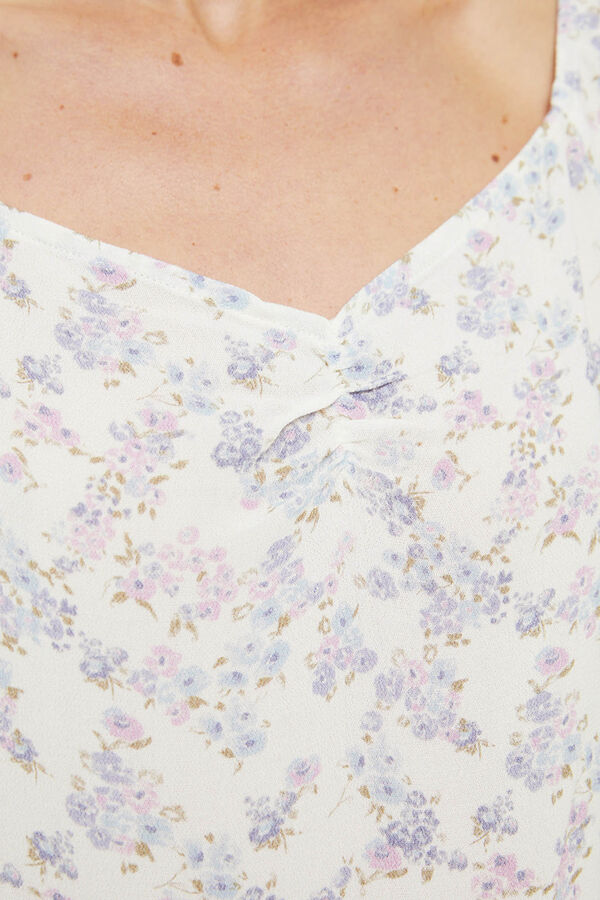 System Action Blusa com estampado floral  azul
