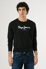 Pepe Jeans T-shirt manga comprida preto