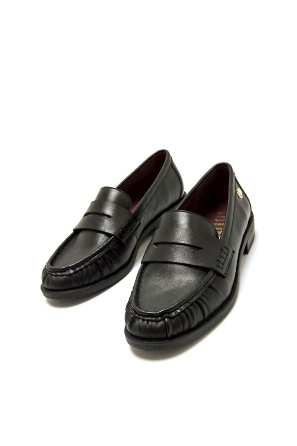 MTNG Botins tipo mocassim com sola rasa preto