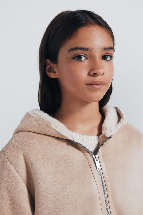 Springfield Kids Jaqueta com fecho-éclair para menina cru