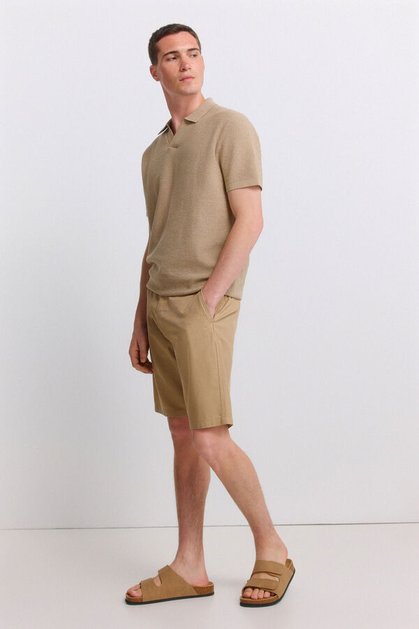 Springfield Bermuda t&eacute;cnica wide & relaxed fit bege