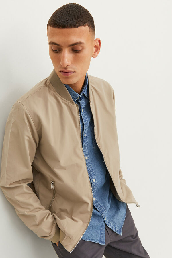 Jack & Jones Jaqueta bomber curta azul