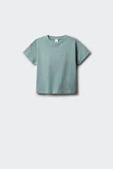 Springfield Kids T-shirt manga curta com tachas para menina verde