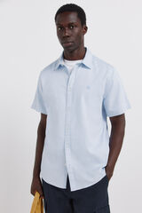 Springfield Camisa manga corta estructura bicolor azul