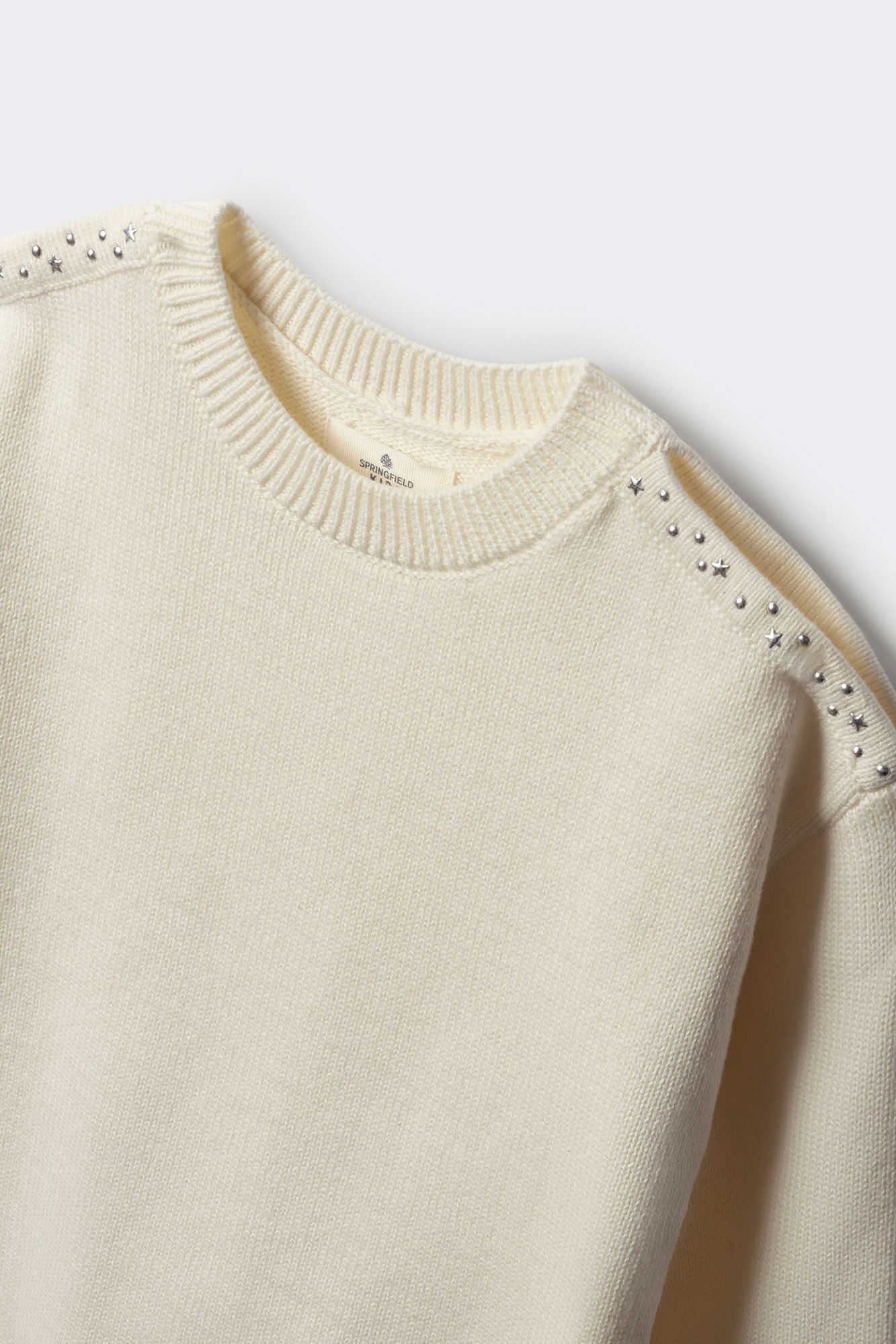 Springfield Kids Camiseta feminina canelada ombro a ombro