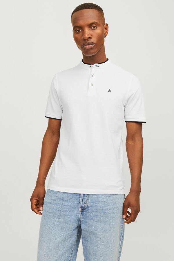 Jack & Jones Polo slim fit em algod&atilde;o branco