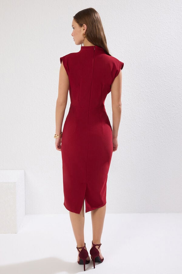 Trendyol Vestido midi tubinho estampado