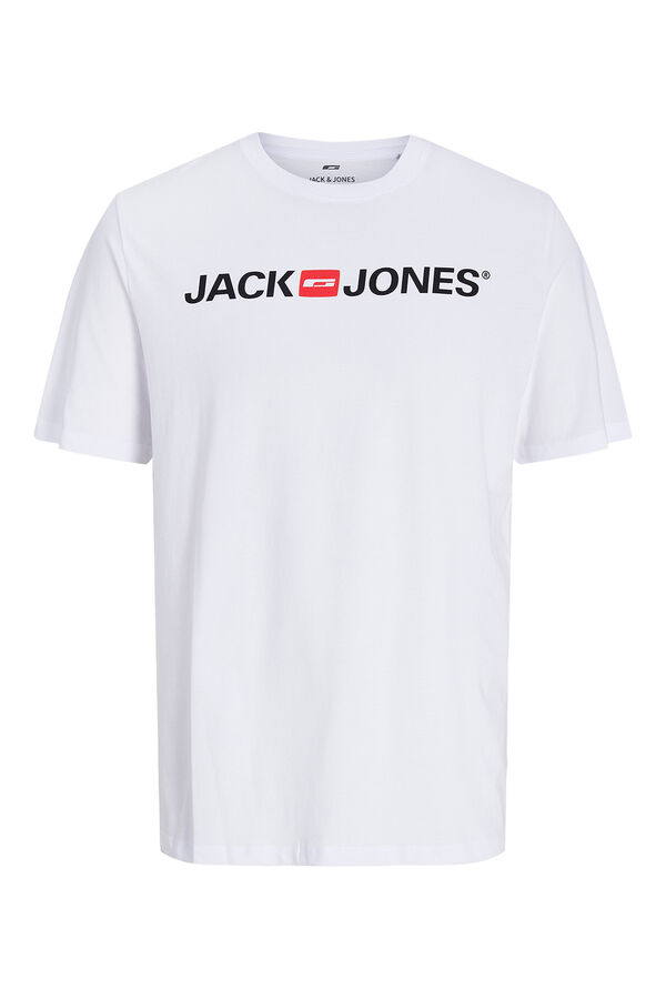 Jack & Jones Camiseta manga corta logo blanco