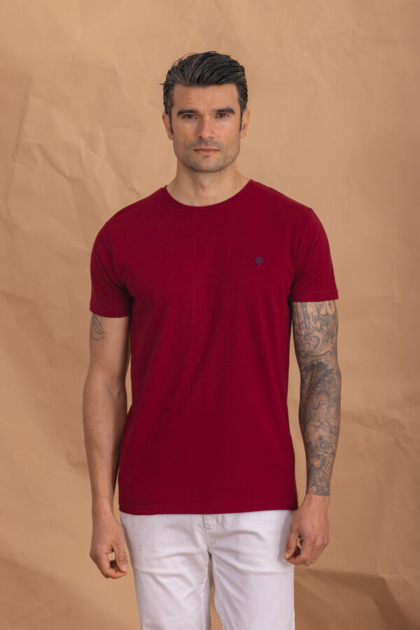 Celopman Camiseta b&aacute;sica vermelha vermelho