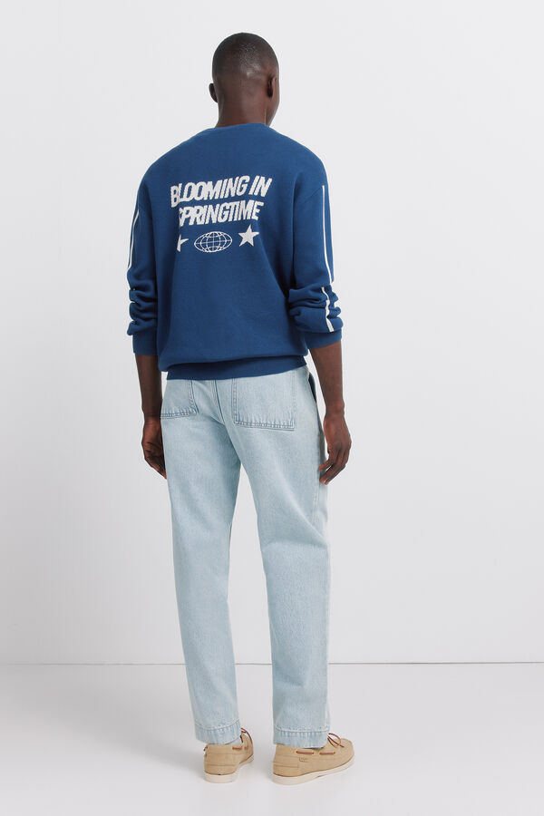 Springfield Cal&ccedil;as chino de ganga lavagem clara azul