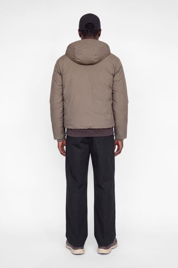 Jack & Jones Blus&atilde;o curto com capuz ajust&aacute;vel cru