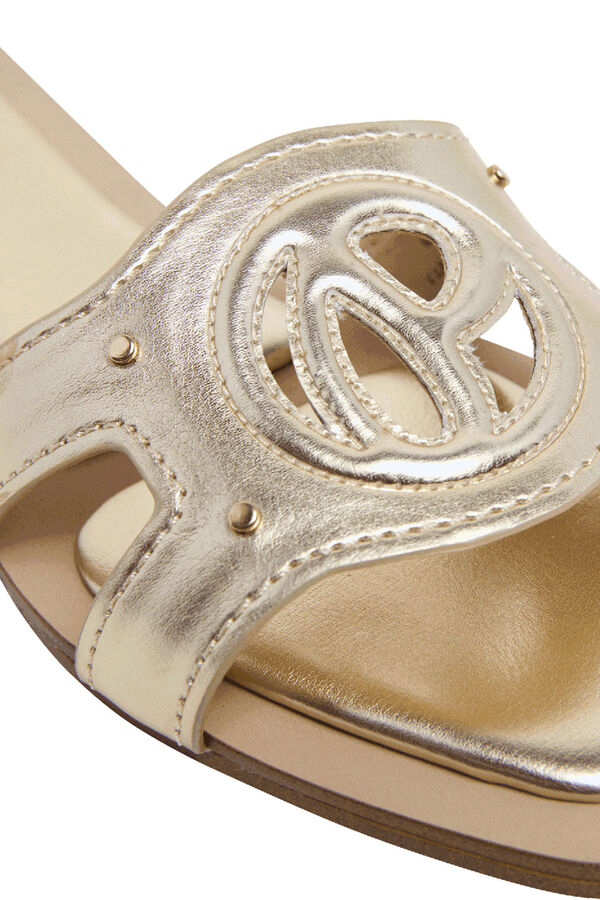 Pepe Jeans Sandálias planas monograma amarelo
