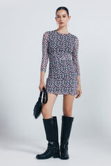 Springfield Vestido curto estampado preto