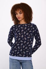 Springfield T-shirt estampada combinada azul