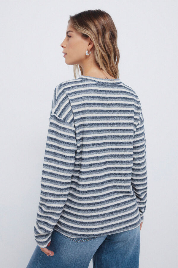 Springfield Camisola chenille dupla risca vison