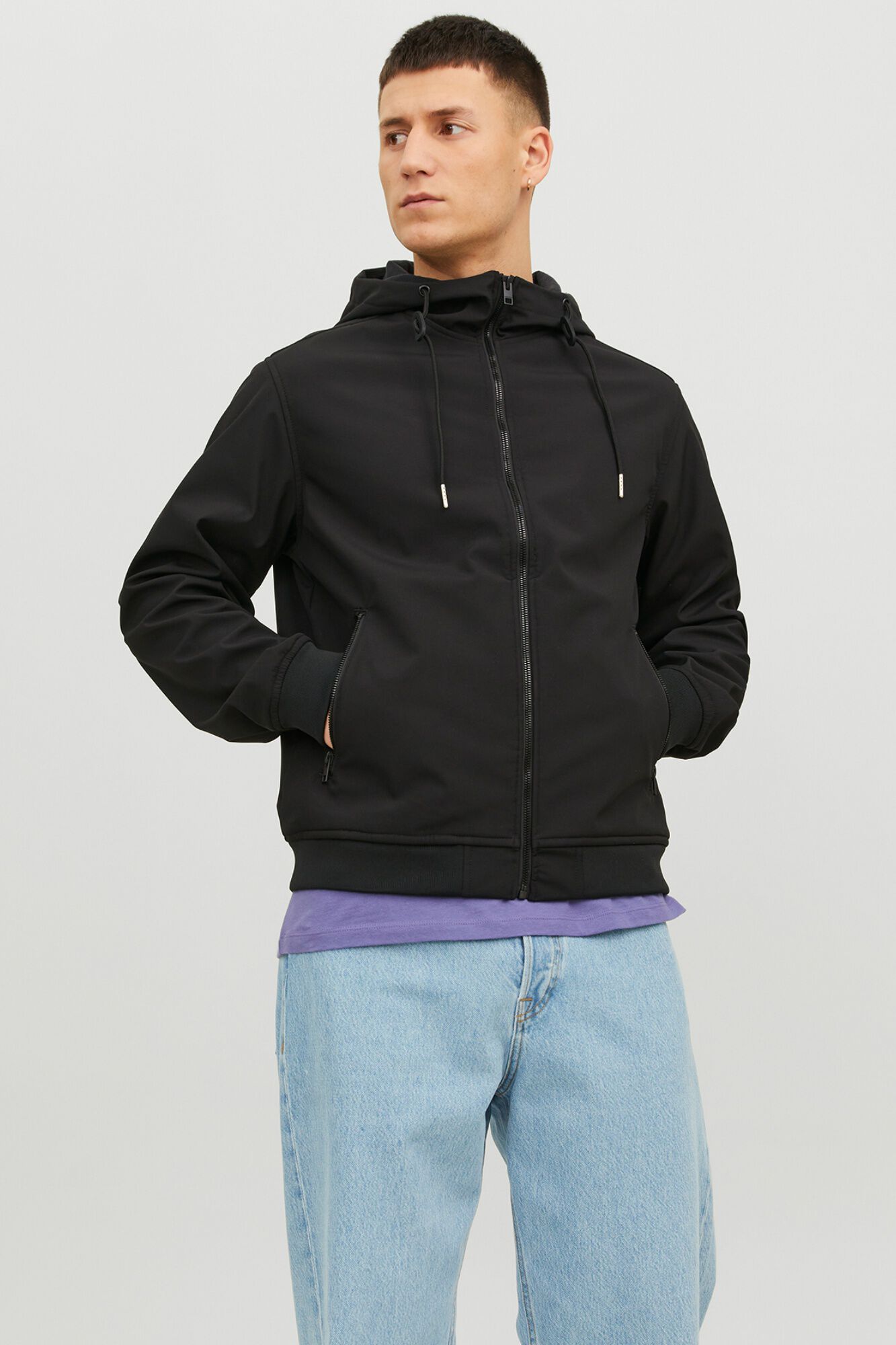 Jack & Jones Blus&atilde;o softshell com capuz