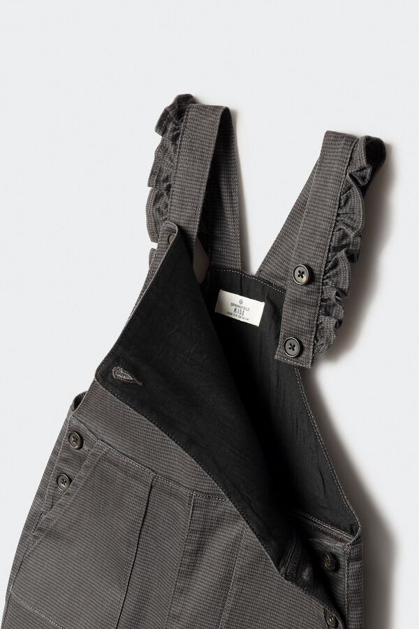 Springfield Kids Macacão xadrez feminino cinzento