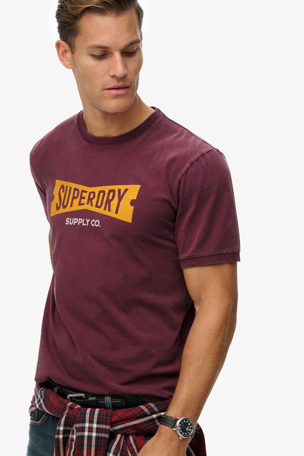 Superdry T-shirt decote redondo estampado