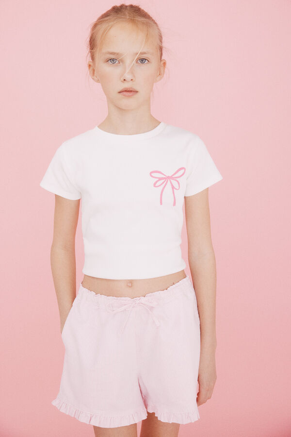 Springfield Kids Camiseta de laço para menina branco