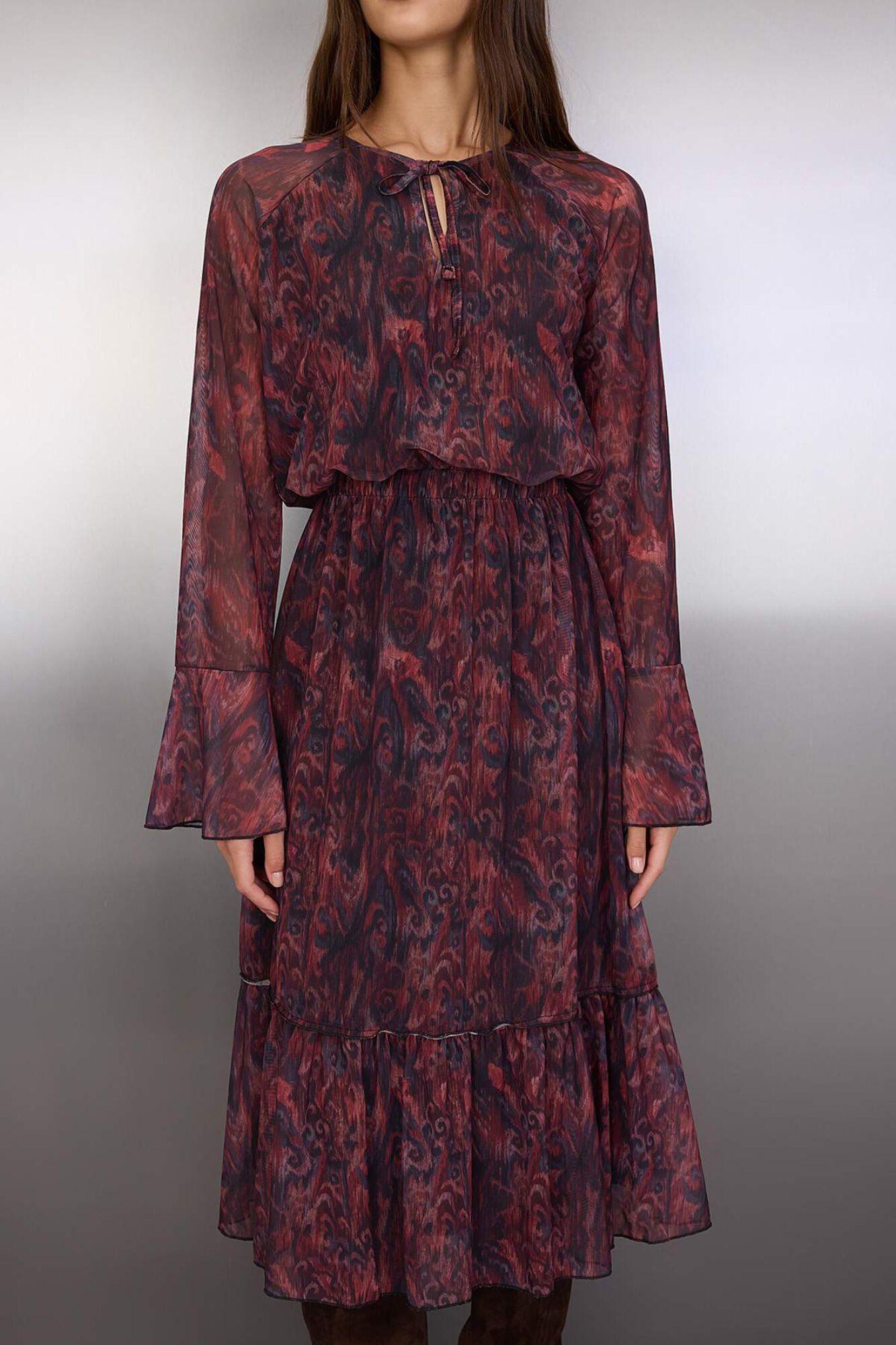 Trendyol Vestido midi estampado
