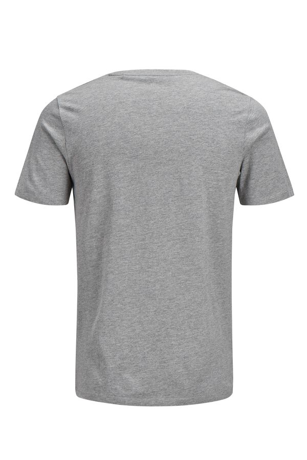 Jack & Jones T-shirt regular com logo cinzento