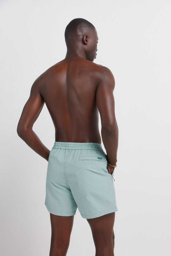 Springfield Fato de banho seersucker &agrave;s riscas azul