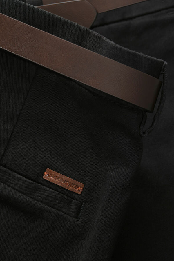 Jack & Jones PLUS Bermuda chino com cinto preto