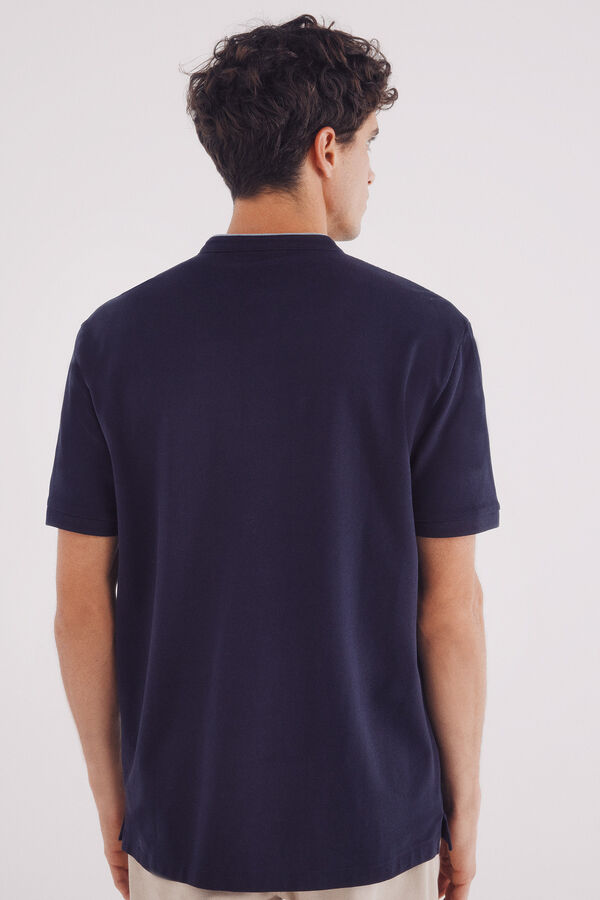Springfield Polo mao piqué regular fit azul