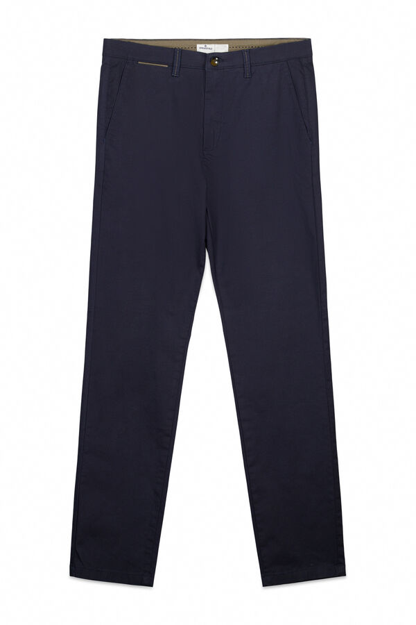 Springfield Micro-printed slim fit chinos blue