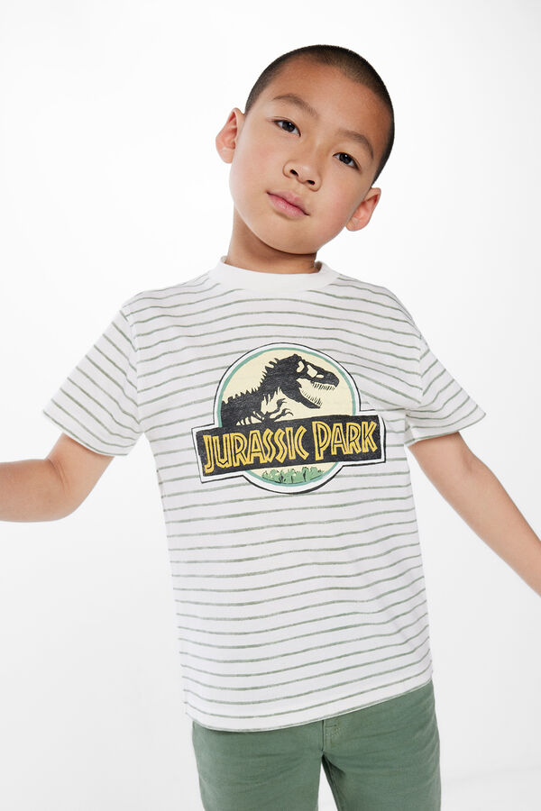 Springfield T-shirt Jurassic Park menino verde