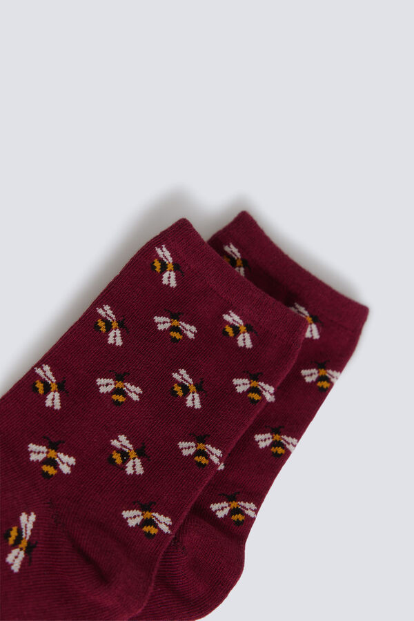 Springfield Meias compridas com abelhas estampado