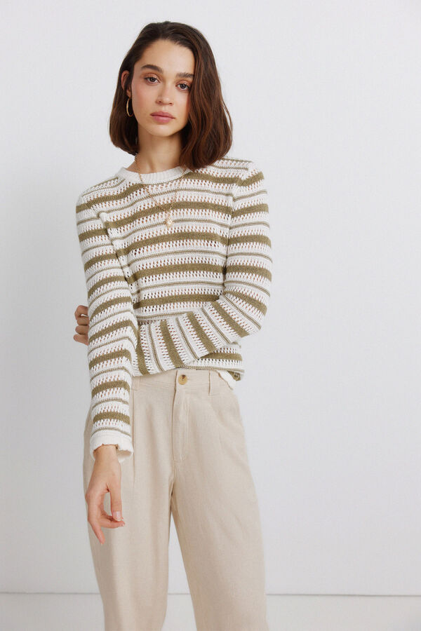 Springfield Cal&ccedil;as de linho cru