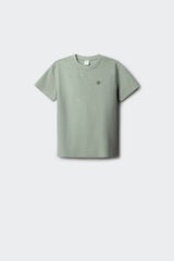 Springfield Kids T-shirt de manga curta em oxford para menino verde