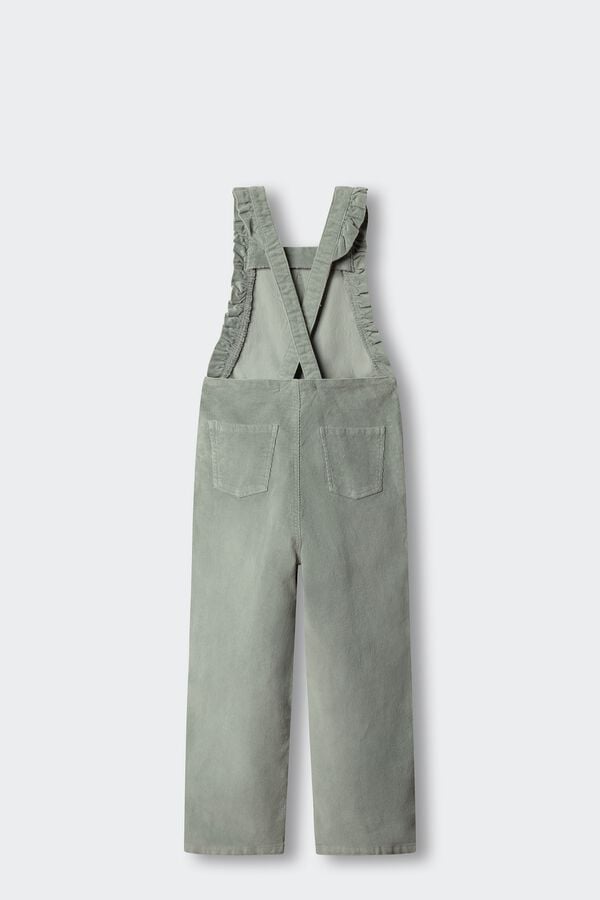 Springfield Kids Girls' star corduroy dungarees green