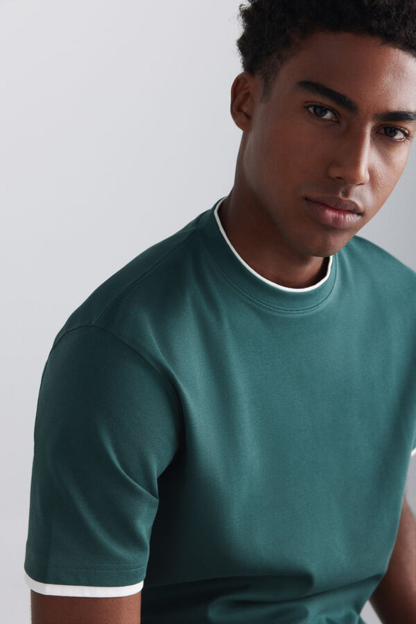 Springfield T-shirt dupla interlock verde